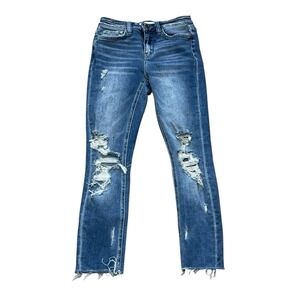 Flying Monkey‎ Distressed Ankle Slim Skinny Jeans Stretch Spandex Size 24